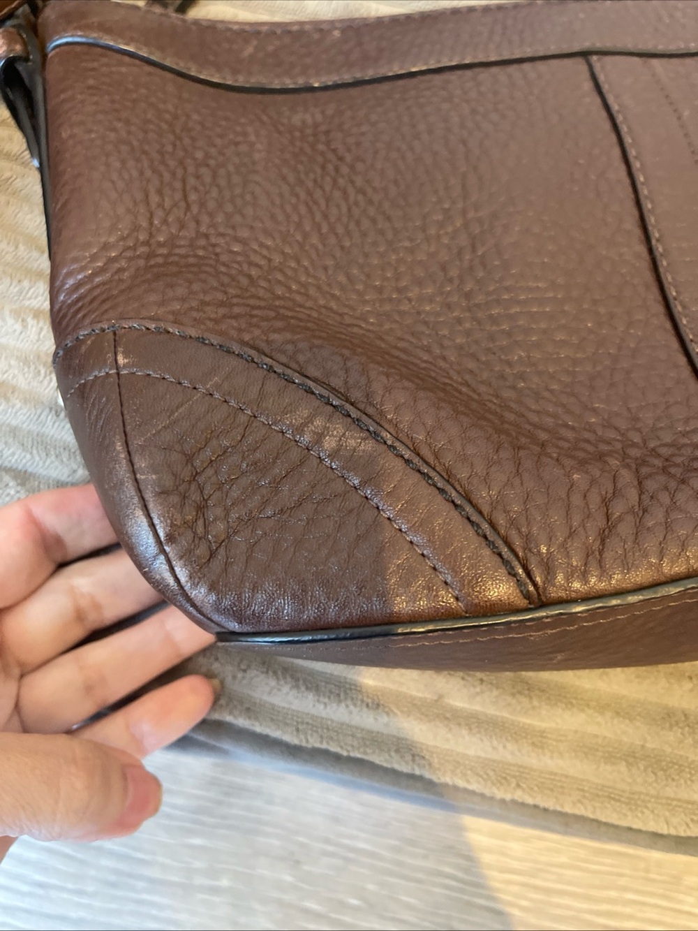 Coach Brown Leather Shoulder Bag - Picture 11 of 11